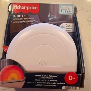 NEW Fisher Price Soothe & Glow Rainbow Sound Machine with music and lights